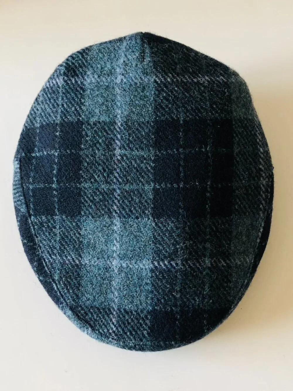 Glen Appin of Scotland Harris Tweed County Plaid Flat Cap 100% Wool Size XL